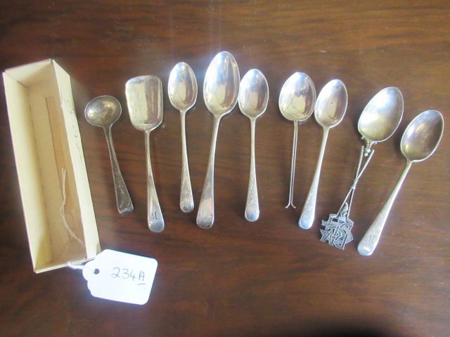 QUANTITY OF SILVER SPOONS  124.2 GMS Image