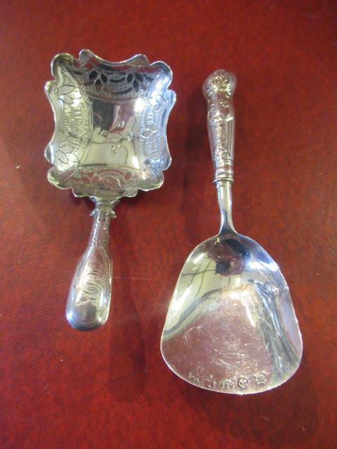 TWO SILVER CADDY SPOONS Image