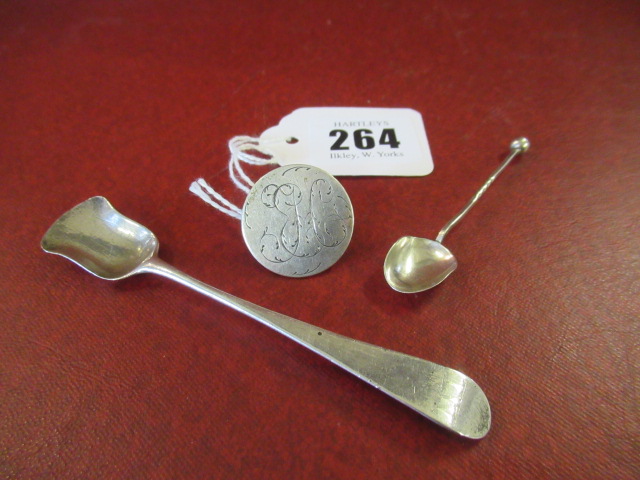 SILVER BUTTON AND TWO SPOONS Image