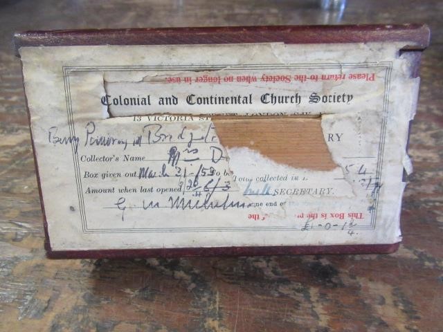 CHURCH SOCIETY ENGLANDS SCATTERED COLONISTS COLLECTION BOX Image
