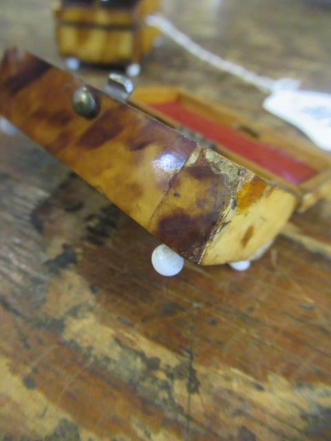 THREE GEORGIAN TORTOISESHELL TRINKET BOXES Image