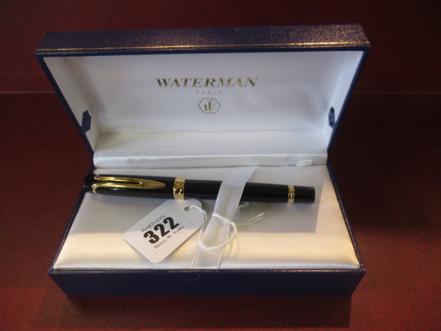 CASED WATERMAN PEN WITH 18CT GOLD NIB Image