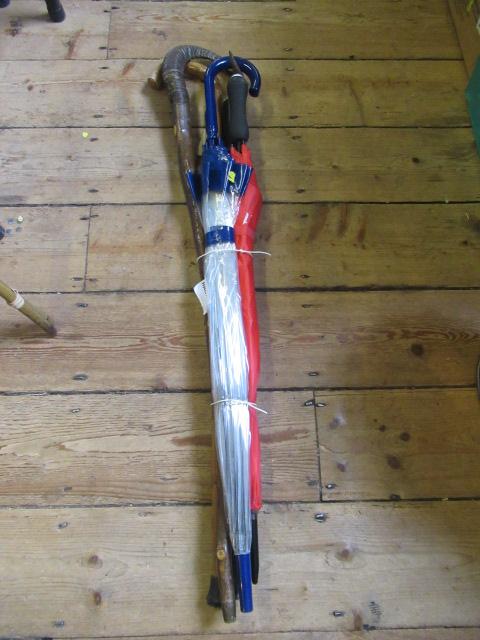 BUNDLE OF WALKING STICKS AND UMBRELLAS Image