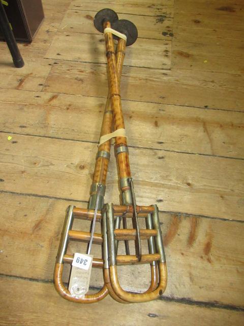 PAIR OF ANTIQUE BAMBOO SHOOTING STICKS Image
