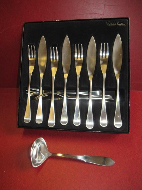 ROBERT WELCH FISH KNIVES AND FORKS WITH GEORG JENSON GRAVY LADLE Image