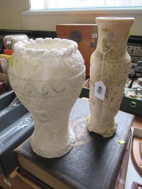TWO CARVED VASES Image