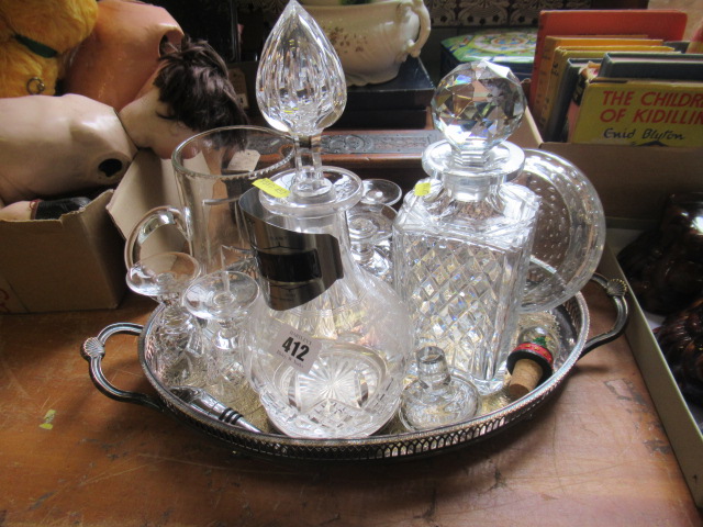 EPNS TRAY WITH DECANTERS ETC Image