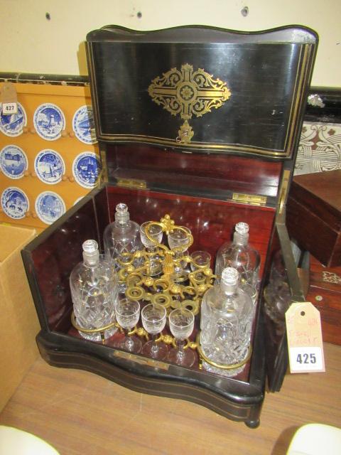 FRENCH EBONISED LIQUEUR CASKET Image