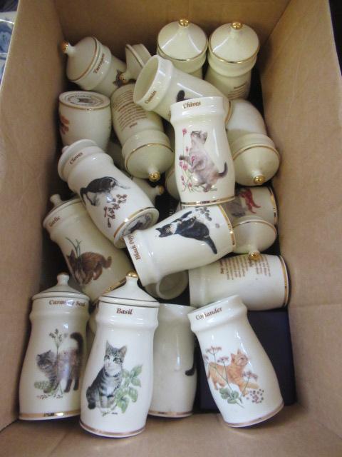 BOX OF CAT SPICE JARS Image