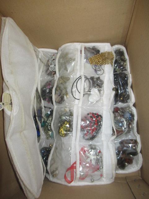 BOX OF COSTUME JEWELLERY Image