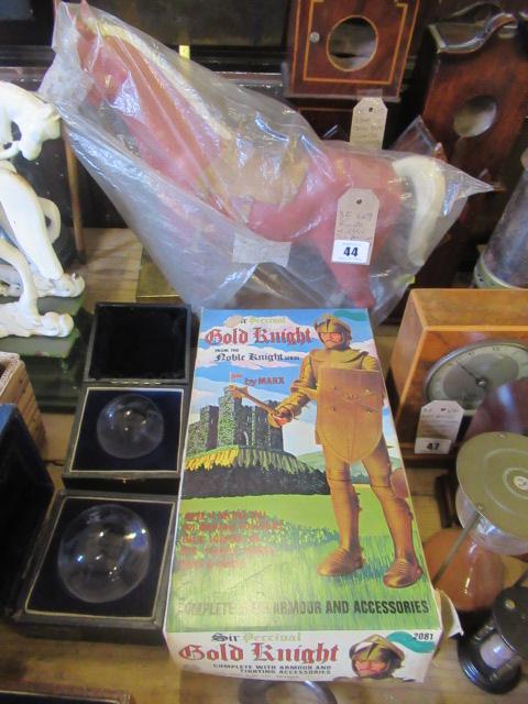 BOXED VINTAGE SIR PERCIVAL MODEL AND A TOY HORSE Image