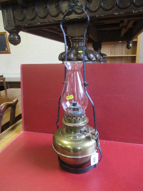 HANGING BRASS OIL LAMP Image