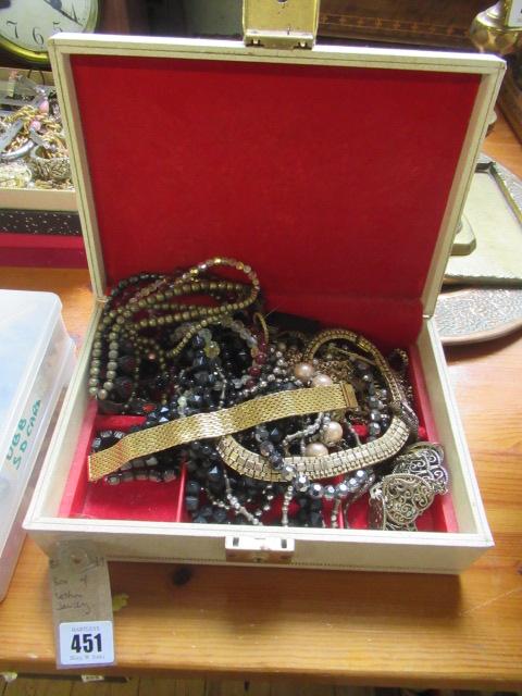 BOX OF COSTUME JEWELLERY Image