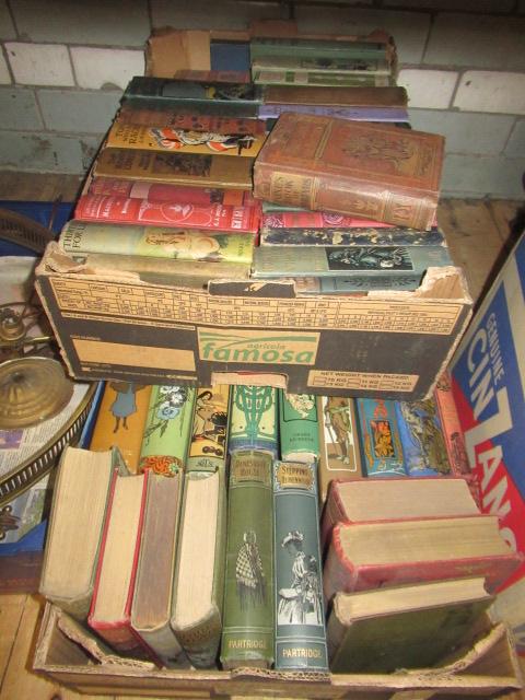TWO BOXES OF OLD NOVELS Image