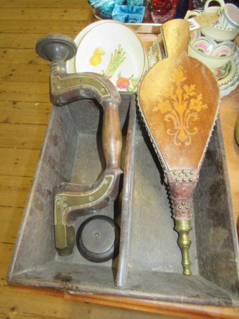 WOOD BELLOWS AND CUTLERY TRAY Image