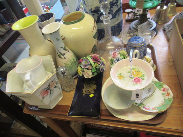TRAY OF CERAMICS AND GLASS Image