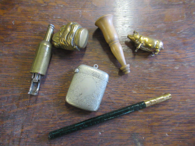 ANTIQUE PIG AND DOG MATCHSAFES ETC Image