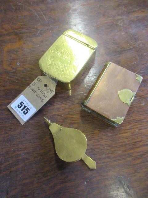 THREE ANTIQUE SNUFF BOXES Image