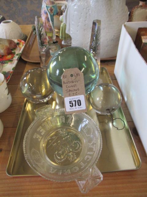 ANTIQUE GLASS SPHERE ETC Image