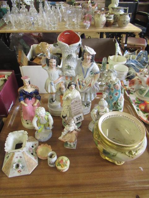 ROYAL WORCESTER VASE AND ENGLISH AND CONTINENTAL CERAMIC FIGURES Image