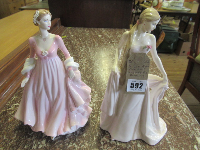 TWO LIMITED EDITION COALPORT FIGURINES BY BROMLEY Image