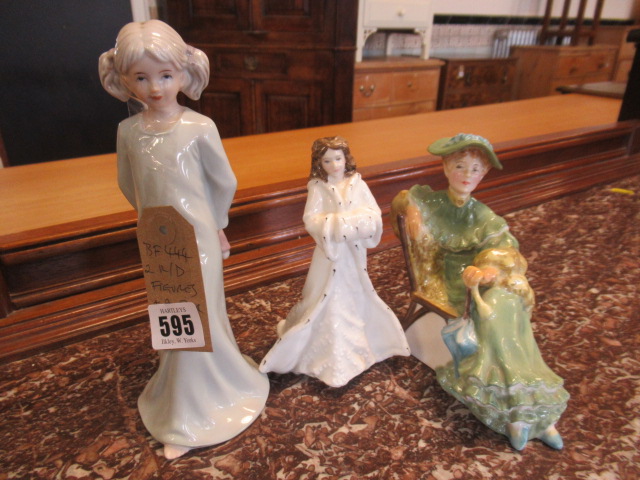 TWO ROYAL DOULTON FIGURES AND ANOTHER Image