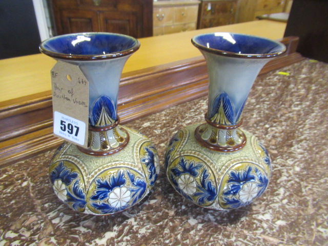 DOULTON LAMBETH VASES BY HARRIET HIBBUT Image