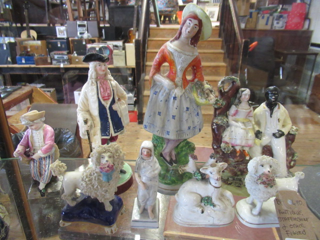 ANTIQUE STAFFORDSHIRE AND OTHER FIGURES Image
