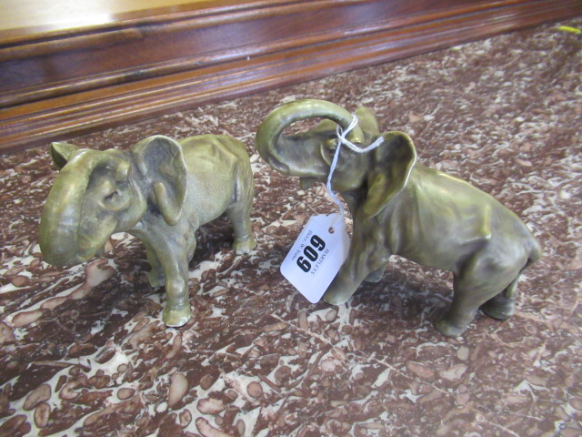 PAIR OF ROYAL DUX ELEPHANTS Image