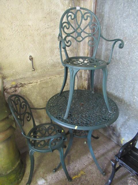 GARDEN TABLE WITH TWO CHAIRS Image