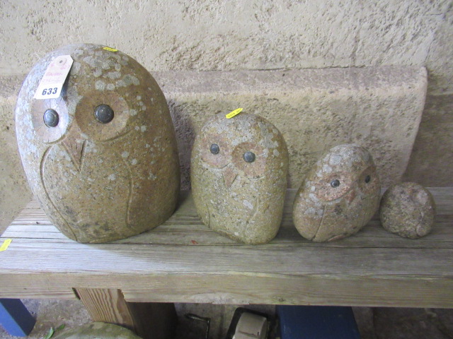 FOUR GARDEN OWLS Image