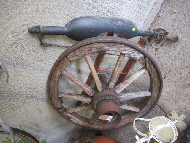 CARTWHEEL, SHOULDER YOKE AND SMALL CLOTHES RAIL Image