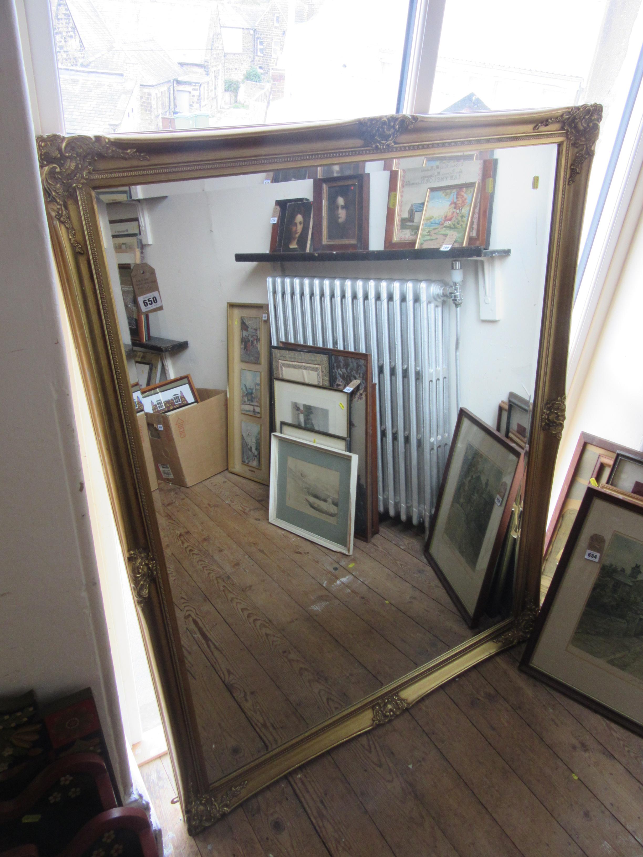 LARGE GILT FRAMED MIRROR Image