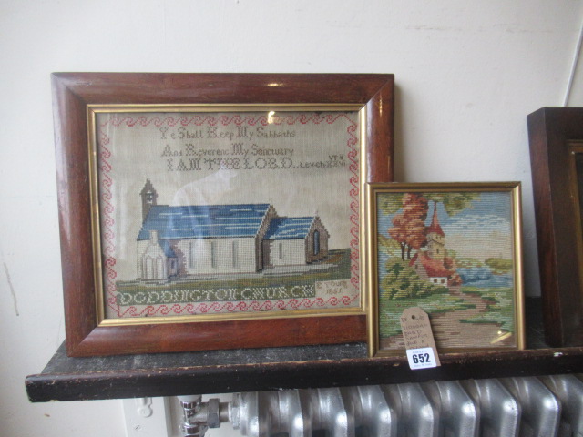 VICTORIAN SAMPLER AND TAPESTRY PICTURE Image