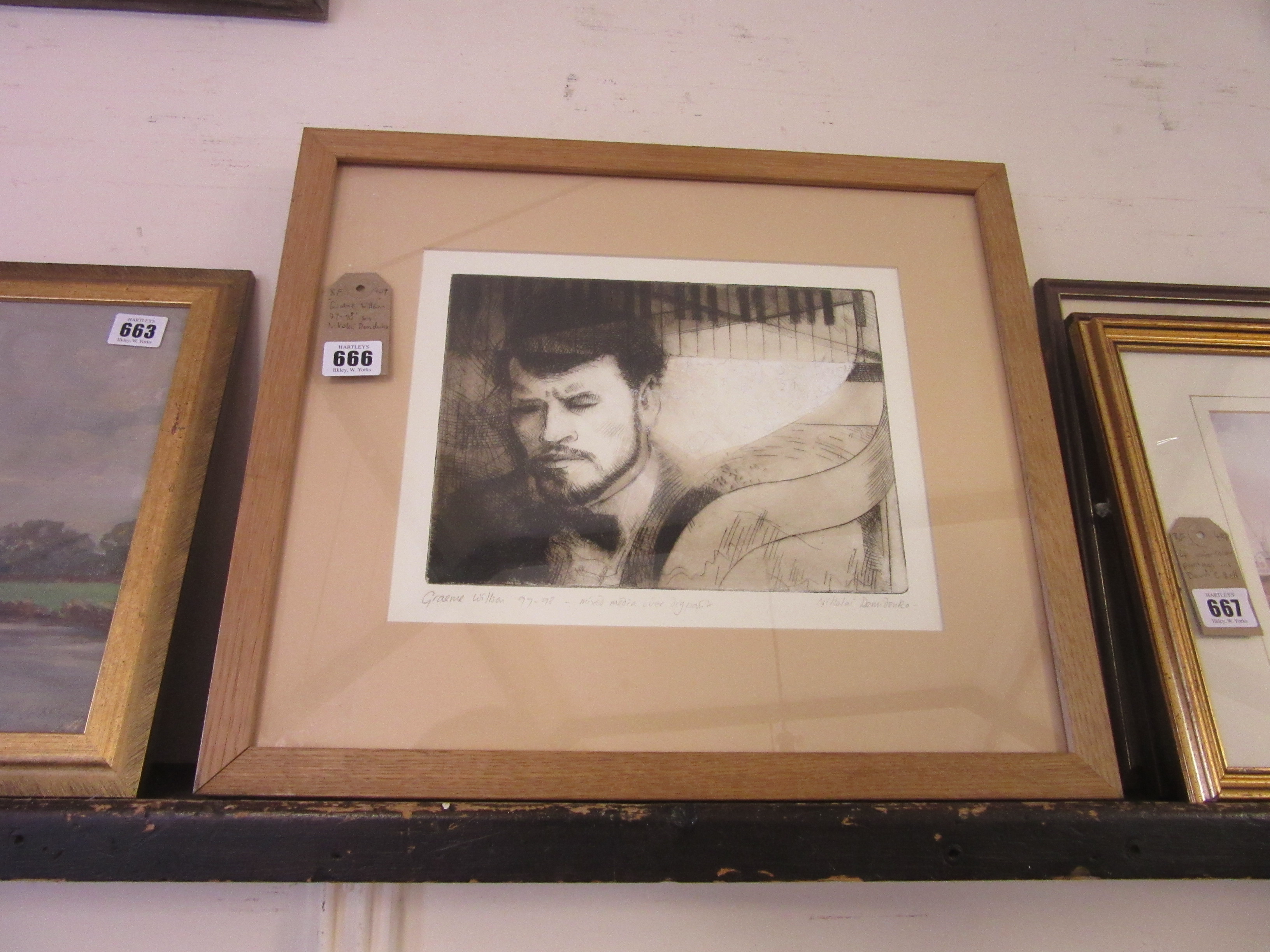 GRAEME WILLSON 97-98 MIXED MEDIA OVER DRYPOINT PICTURE BY NIKOLAI DEMIDENKO Image