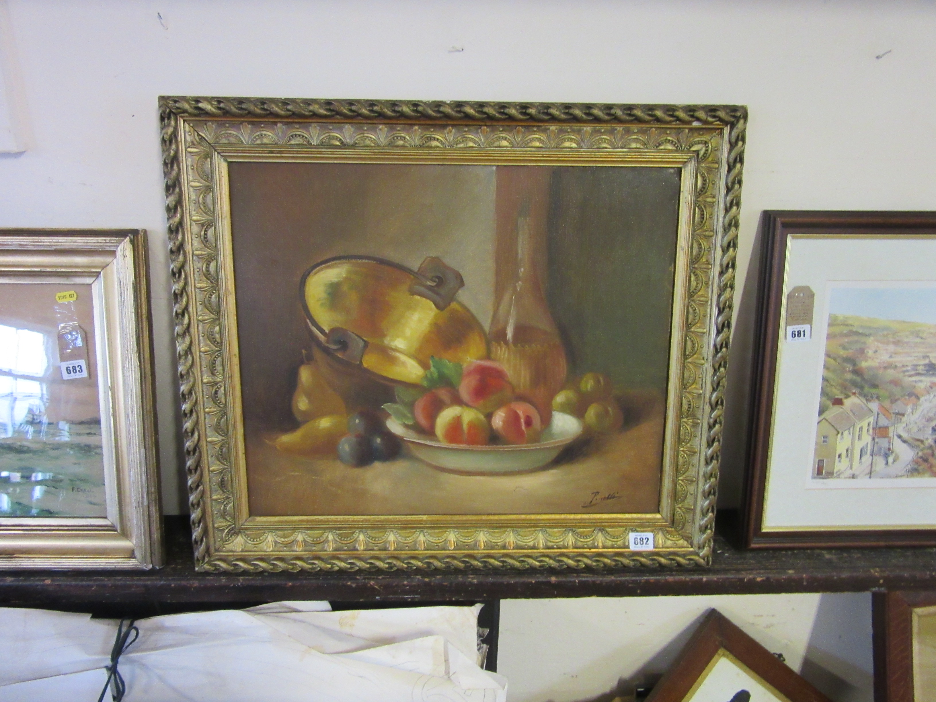 GILT FRAMED STILL LIFE PAINTING SIGNED Image