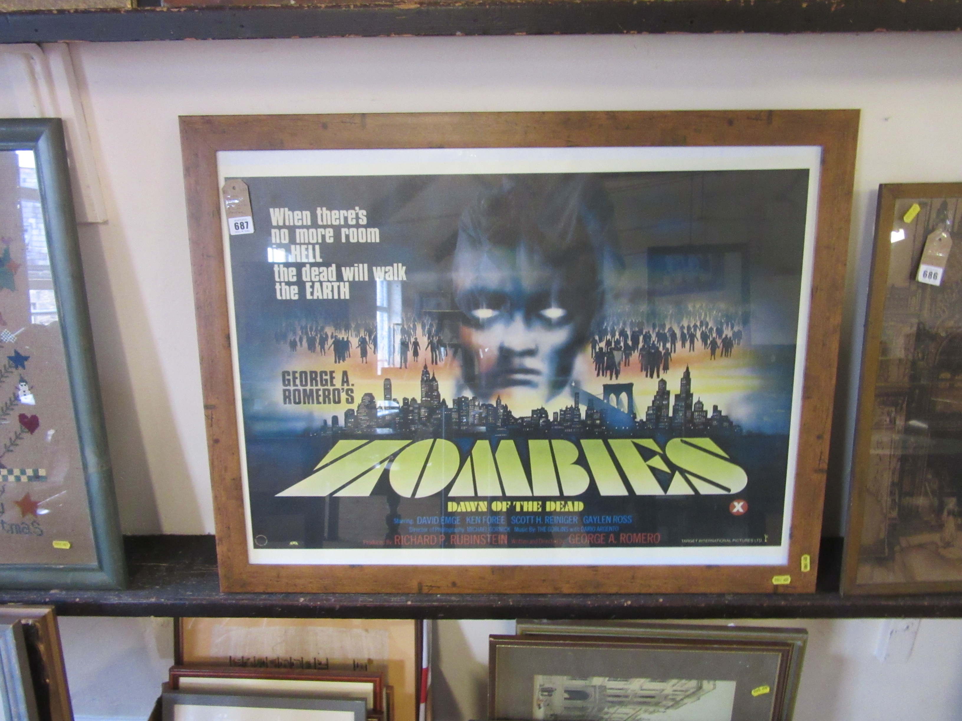 LARGE FRAMED DAWN OF THE DEAD FILM POSTER Image