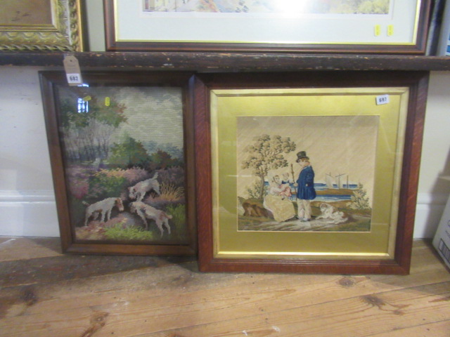 TWO TAPESTRY PICTURES Image