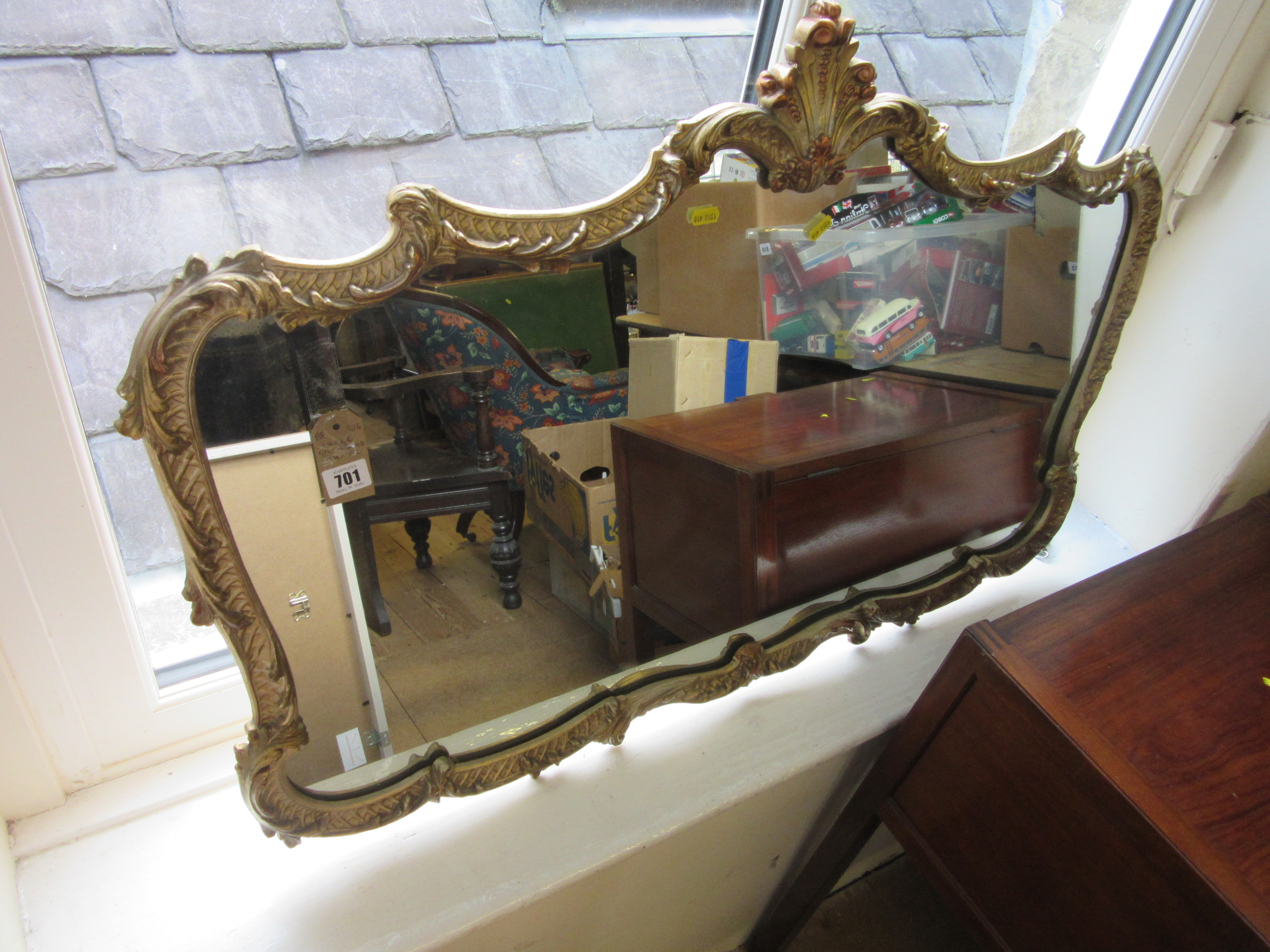 LARGE GILT FRAMED MIRROR Image