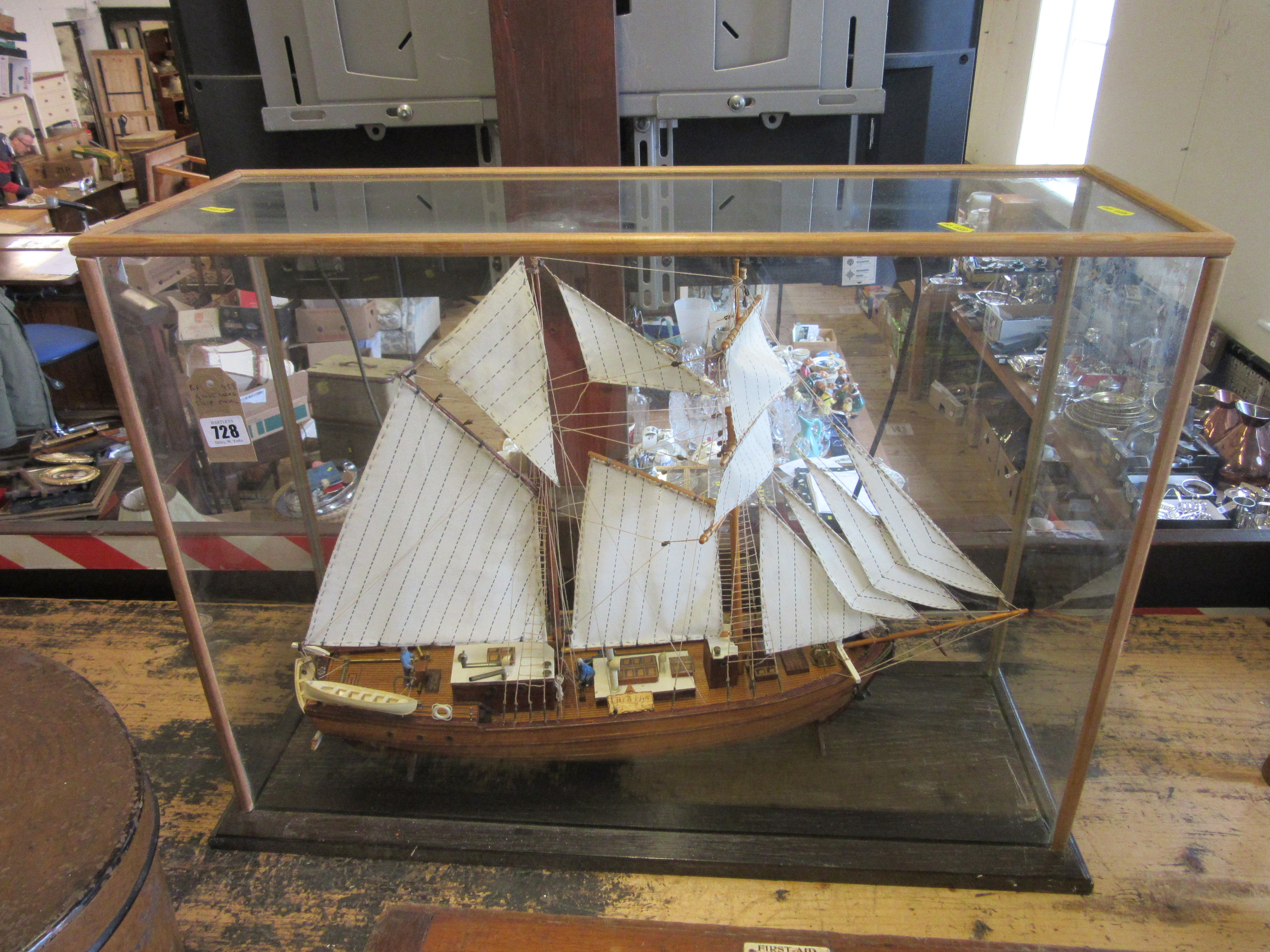 GLASS CASED SHIP MODEL Image