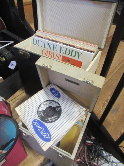 ELEVEN DUANE EDDY LP RECORDS AND A BOX OF 45 RPM RECORDS Image