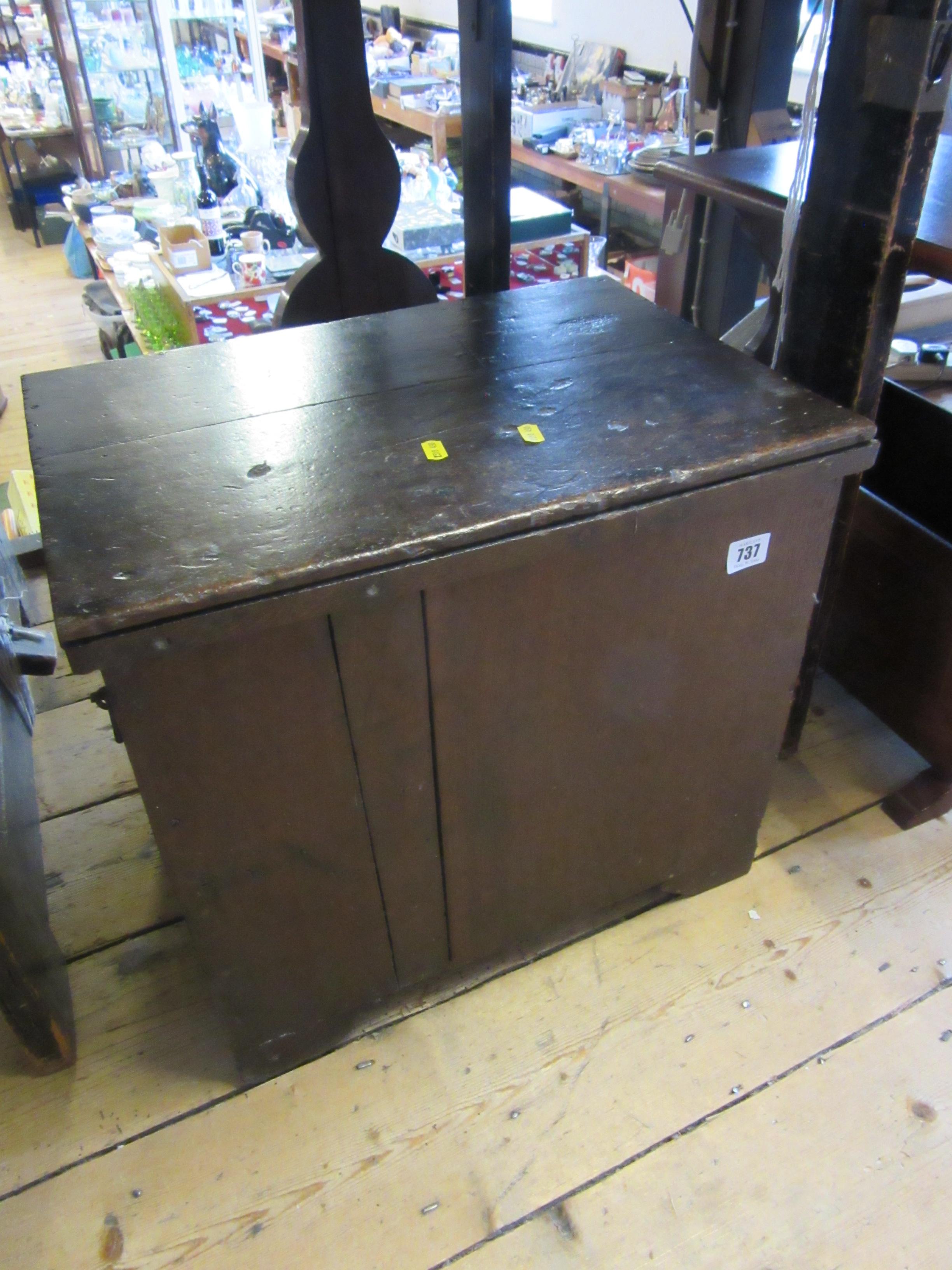 OLD WOODEN STORAGE BOX Image