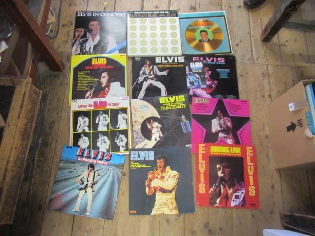 LARGE BOX OF ELVIS PRESLEY LP RECORDS Image