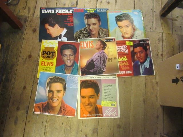 LARGE BOX OF ELVIS PRESLEY LP RECORDS Image