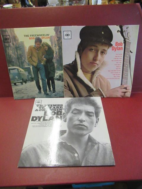 THREE BOB DYLAN CBS LP RECORDS Image