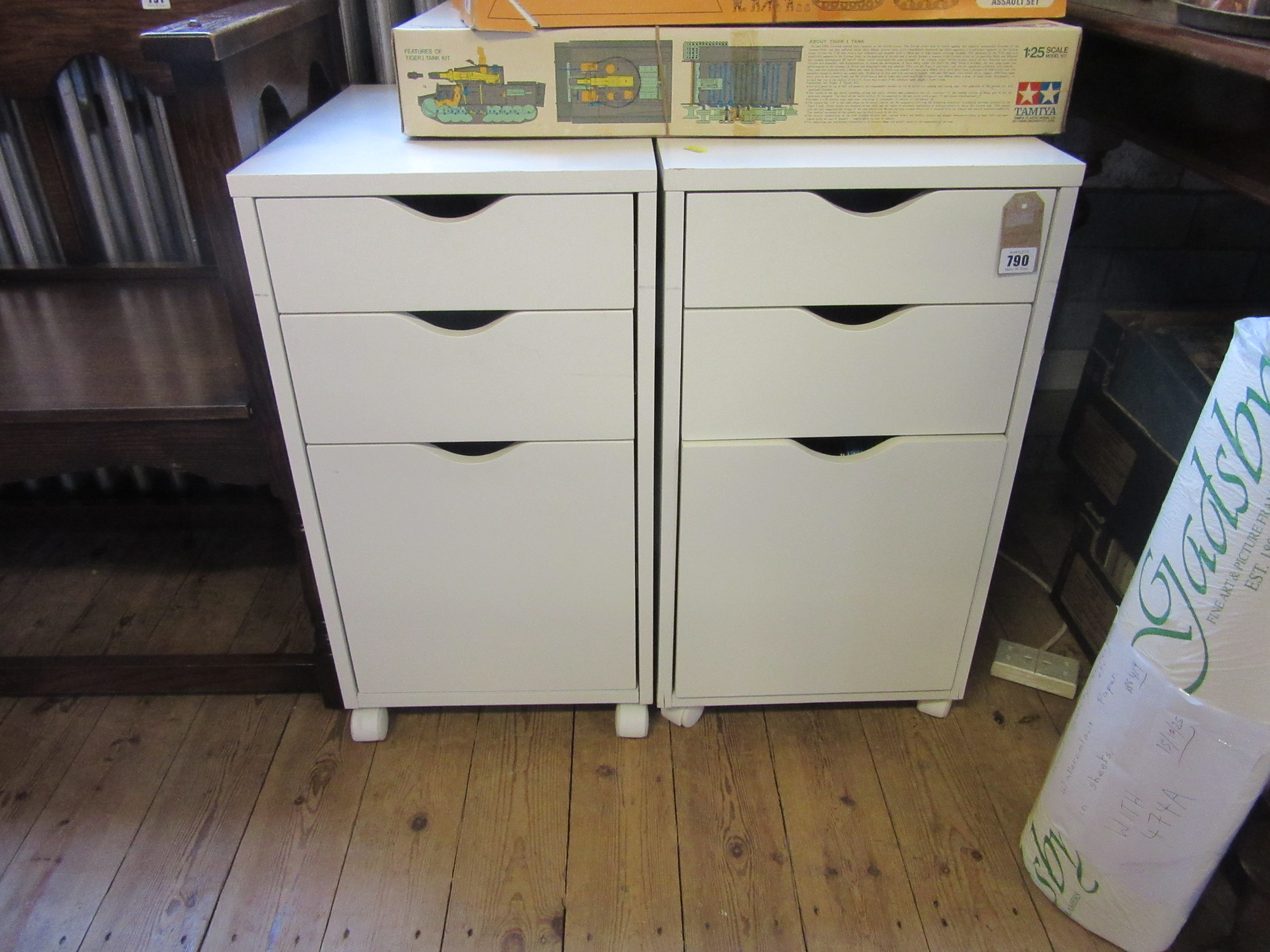 TWO WHITE FILING DRAWERS Image