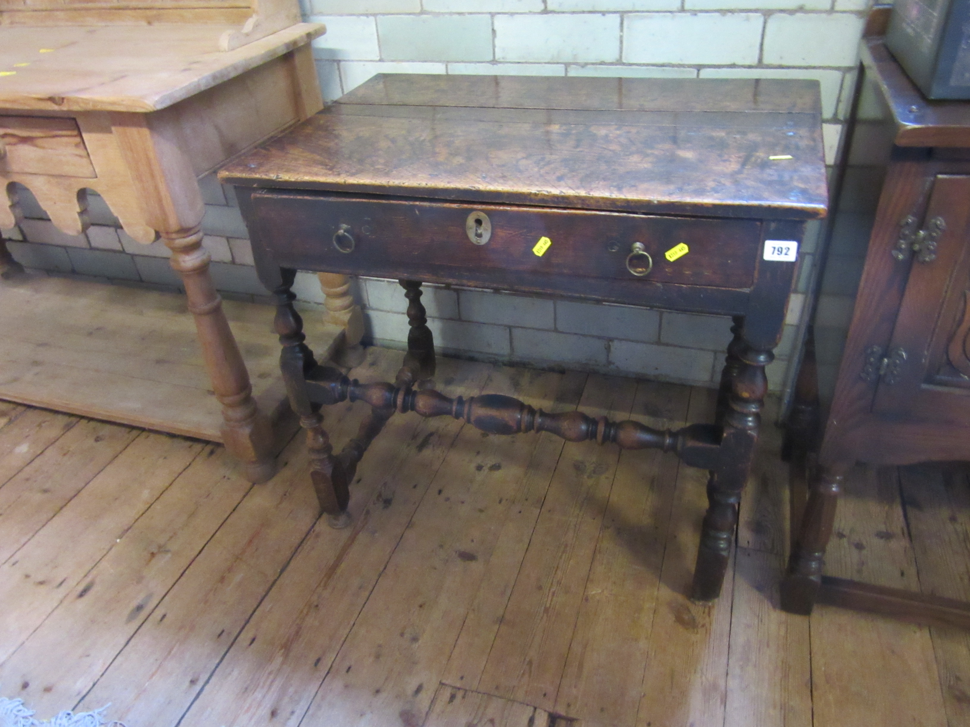 ANTIQUE SIDE TABLE WITH DRAWER Image