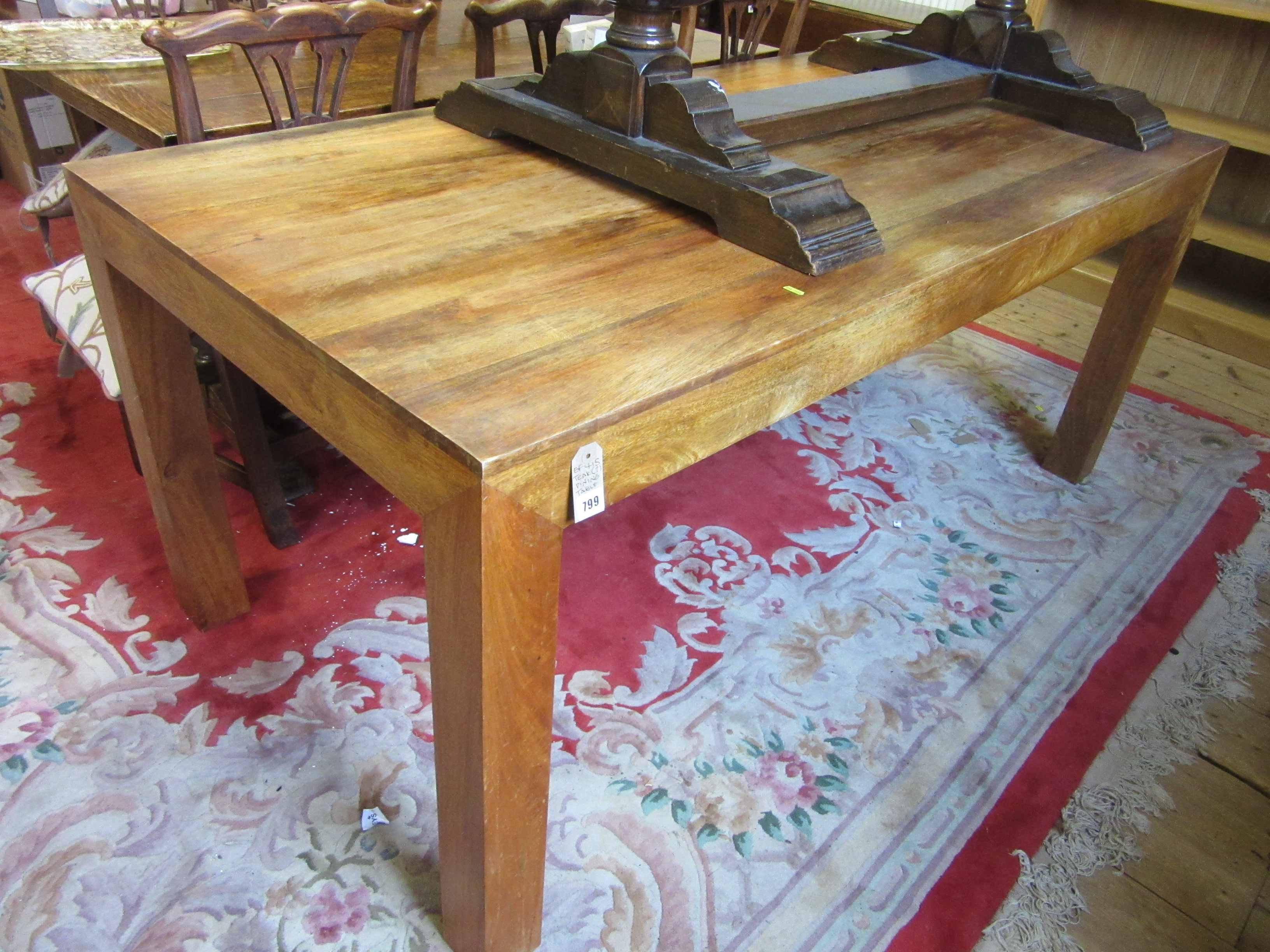 TEAK (?) DINING TABLE Image