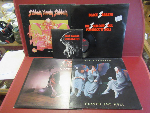 THREE BLACK SABBATH/OZZY LP RECORDS AND PARANOID RECORD Image