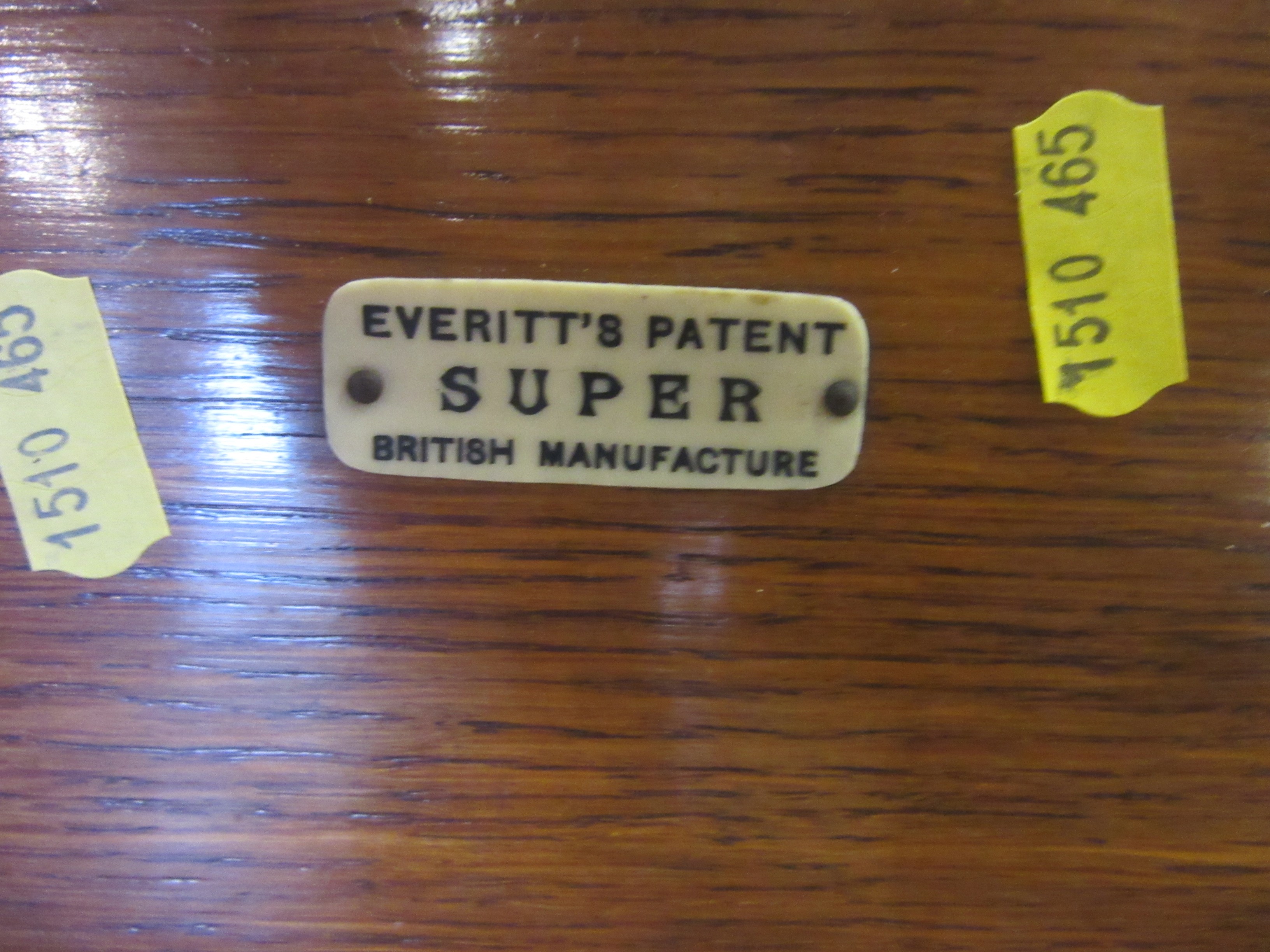 EVERITT'S PATENT TROUSER PRESS AND A HARDWOOD STOOL Image